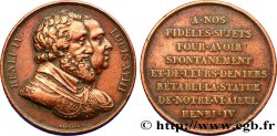 LUIGI XVIII Médaille de la statue équestre d’Henri IV