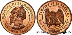 SATIRIQUES - GUERRE DE 1870 ET BATAILLE DE SEDAN Monnaie satirique Br 32, module de dix centimes