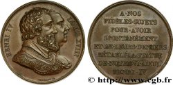 LUIGI XVIII Médaille, Rétablissement de la statue de Henri IV le 28 octobre 1817