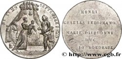 LUDWIG XVIII Médaille, Naissance de Henri, duc de Bordeaux, Comte de Chambord