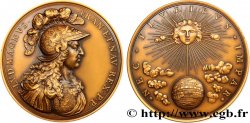 LOUIS XIV LE GRAND OU LE ROI SOLEIL Médaille, Devise de Louis XIV, refrappe