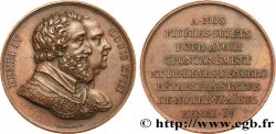 LUIS XVIII Médaille, Rétablissement de la statue de Henri IV le 28 octobre 1817