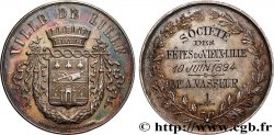 TERCERA REPUBLICA FRANCESA Médaille, Société des fêtes du Vieux-Lille