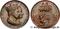 DEUTSCHLAND - PREUßEN Médaille, couronnement de Guillaume Ier et Augusta, roi et reine de Prusse 