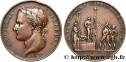 PREMIER EMPIRE. Napoléon Empereur tête nue - Calendrier Républicain Médaille, Distribution des aigles à l’armée