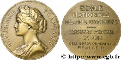 III REPUBLIC Médaille, Concours mensuel, École nationale des arts décoratifs