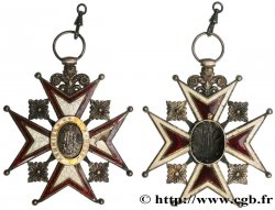 MÉDAILLES RELIGIEUSES Récompense diocésaine, croix émaillé, Sanctus Memmius TTB