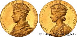 GRANDE-BRETAGNE - GEORGES VI Médaille de couronnement, Georges VI et Élisabeth