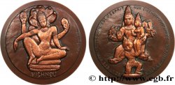 FUNFTE FRANZOSISCHE REPUBLIK Médaille, Vichnou, Brahma et Civa