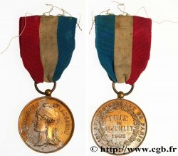 TROISIÈME RÉPUBLIQUE Médaille, Prix du 14 Juillet 1902