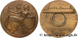CUARTA REPUBLICA FRANCESA Médaille, Compagnie Transatlantique, Île-de-France