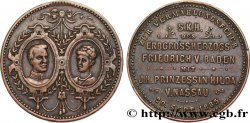 GERMANY - GRAND DUCHY OF BADEN - FREDERICK II Médaille, Mariage de Frédéric II et Hilda de Nassau XF