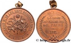 FRANC - MAÇONNERIE Médaille d’assiduité, Loge n°18, Les sept Écossais Unis