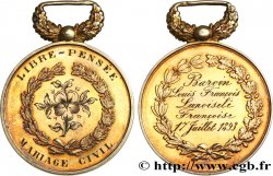LOVE AND MARRIAGE Médaille, Mariage civil, Libre pensée
