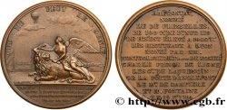 III REPUBLIC Médaille, Ascension du ballon  Le Flesselles , refrappe