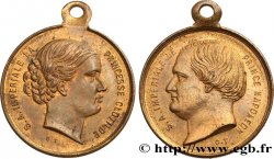 ZWEITES KAISERREICH Médaille, Jérôme Napoléon et Clotilde de Savoie