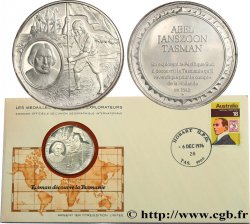 THE GREAT EXPLORERS  MEDALS Enveloppe “Timbre médaille”, Tasman découvre la Tasmanie