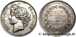 III REPUBLIC Médaille, Souvenir de la pose de la première pierre  Rue Simon Le Franc