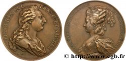 LOUIS XVI Médaille, Louis XVI et Marie-Antoinette, refrappe moderne