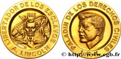 ÉTATS-UNIS D AMÉRIQUE Médaille, Abraham Lincoln et John Fitzgerald Kennedy