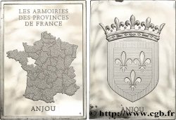 CINQUIÈME RÉPUBLIQUE Plaquette, Les armoiries des provinces de France, Anjou