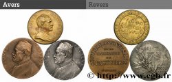 TROISIÈME RÉPUBLIQUE Lot de 3 médailles, Louis Pasteur