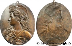 FRANCE Plaque, Les visages de la République, Marianne TTB+