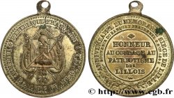 DEUXIÈME RÉPUBLIQUE Médaille, Souvenir du banquet fraternel, 55e anniversaire du siège de Lille