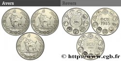 V REPUBLIC Lot 3 Ecus Europa 1981, 1983 et 1984