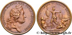 LOUIS XIV  THE SUN KING  Médaille, Strasbourg assujettie et Casale remise au roi