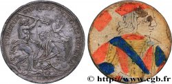LOUIS XV THE BELOVED Médaille, Bombardement de Tripoli et carte à jouer VF