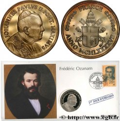 VATICANO E STATO PONTIFICIO Enveloppe “timbre médaille”, Jean-Paul II et Frédéric Ozanam