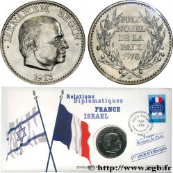 QUINTA REPUBLICA FRANCESA Enveloppe “timbre médaille”, Menahem Begin