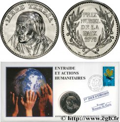 CINQUIÈME RÉPUBLIQUE Enveloppe “timbre médaille”, Mère Teresa