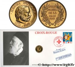 V REPUBLIC Enveloppe “timbre médaille”, Henri Dunant