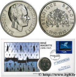 BÉLGICA Enveloppe “timbre médaille”, Baudouin Ier