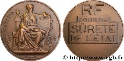 QUINTA REPUBLICA FRANCESA Médaille, Cour de Sûreté de l’État