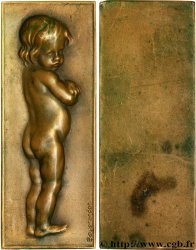 ART, PEINTURE ET SCULPTURE Plaquette, Enfant par Bouchardon
