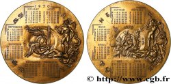 QUINTA REPUBBLICA FRANCESE Médaille calendrier, Adam et Eve