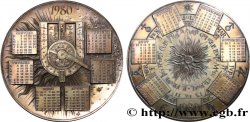 CINQUIÈME RÉPUBLIQUE Médaille calendrier, Cadran solaire horizontal