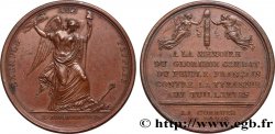 LA CONVENTION Médaille en mémoire du combat des Tuileries du 10 août