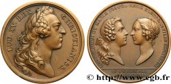 LOUIS XV  THE WELL-BELOVED  Médaille, Mariage du dauphin et de Marie Josèphe de Saxe, refrappe