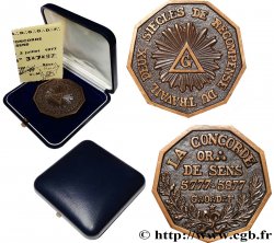 FRANC - MAÇONNERIE Médaille, La concorde, Orient de Sens, Bicentenaire SUP