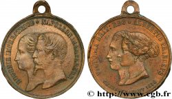 SECONDO IMPERO FRANCESE Médaillette, Visite de la reine Victoria et du prince Albert à Cherbourg BB