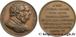 LUIS XVIII Médaille, Rétablissement de la statue de Henri IV le 28 octobre 1817