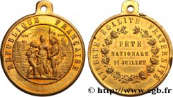 DEUXIÈME RÉPUBLIQUE Médaille, Fête Nationale SUP