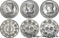 CINQUIÈME RÉPUBLIQUE Lot 3 Ecus Europa 1987, 1988 et 1989