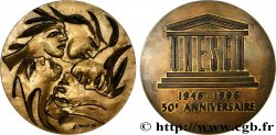 FUNFTE FRANZOSISCHE REPUBLIK Médaille, 50e anniversaire de l’UNESCO, les cinq continents