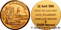 QUINTA REPUBBLICA FRANCESE Médaille offerte par le maire d’Elancourt