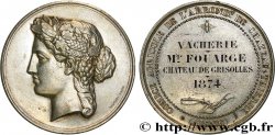 III REPUBLIC Médaille, Comice agricole, Vacherie